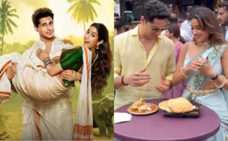 Sidharth Malhotra & Janhvi Kapoor Relish Chole Bhature in Delhi | Param Sundari