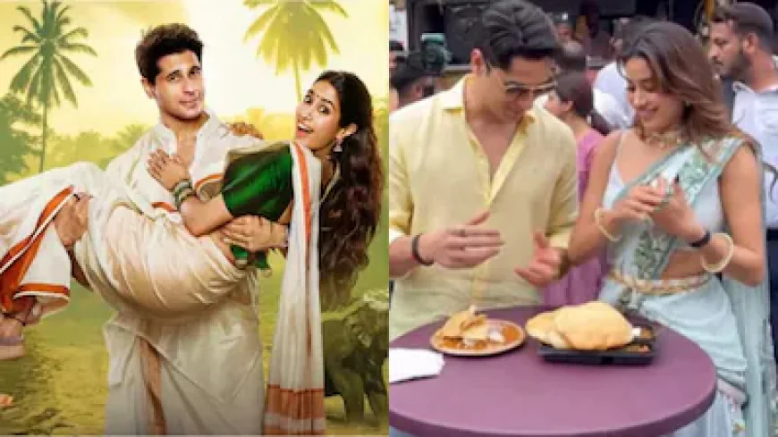 Sidharth Malhotra & Janhvi Kapoor Relish Chole Bhature in Delhi | Param Sundari