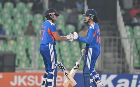IND-W vs SL-W 4th T20I : Highlights: Smriti Mandhana & Shafali Verma Power India to Record 221/2 & 30-Run Win | 2025